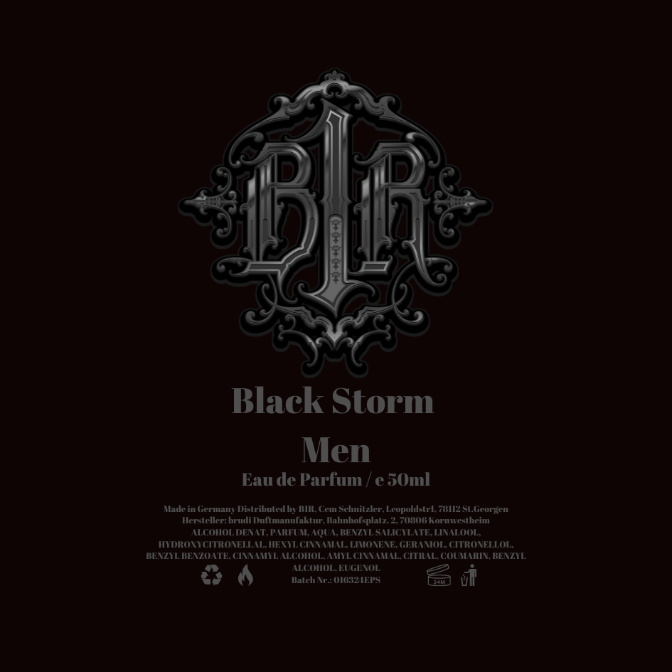 B1R Eau de Parfum Black Storm 50ml Men