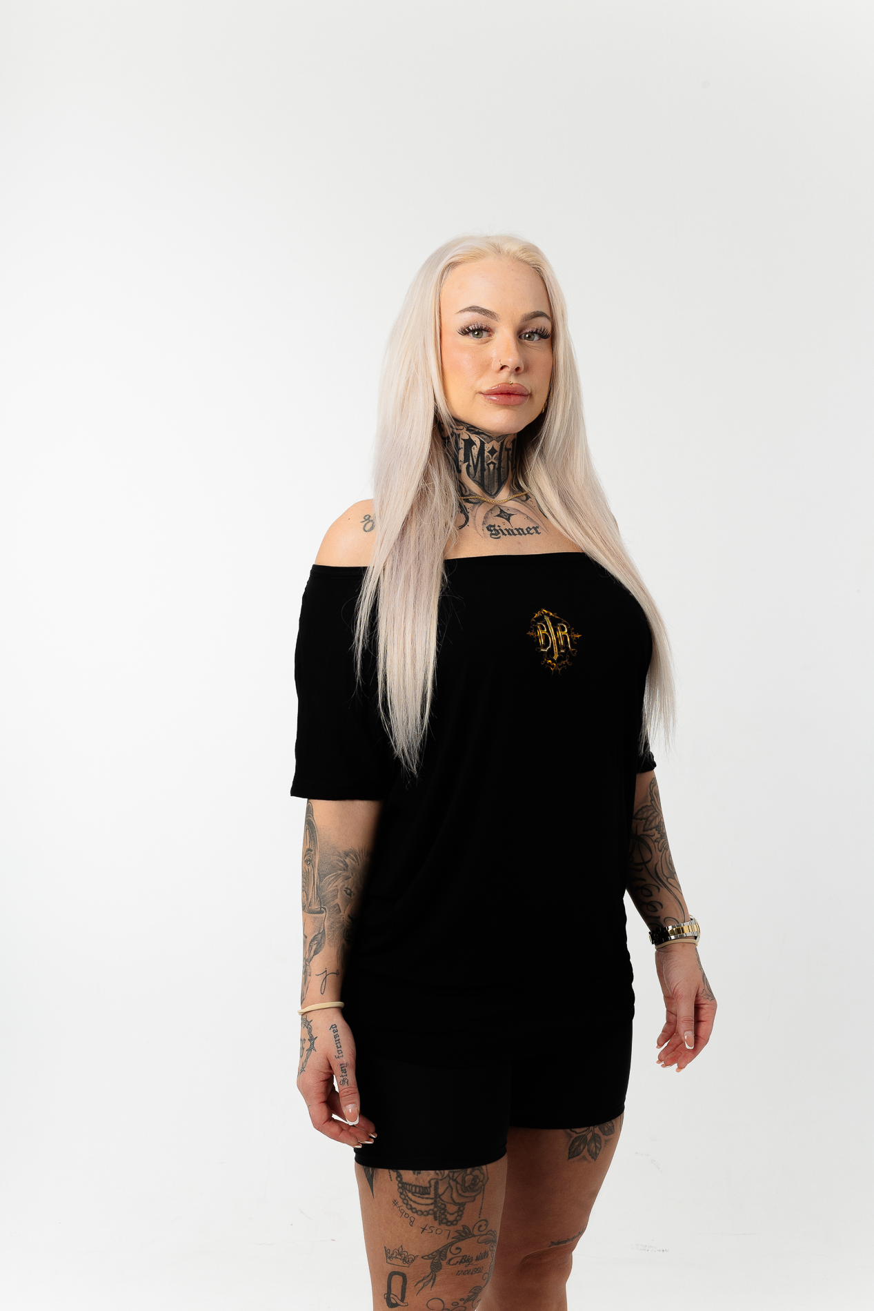 B1R Black Tee Dress Woman