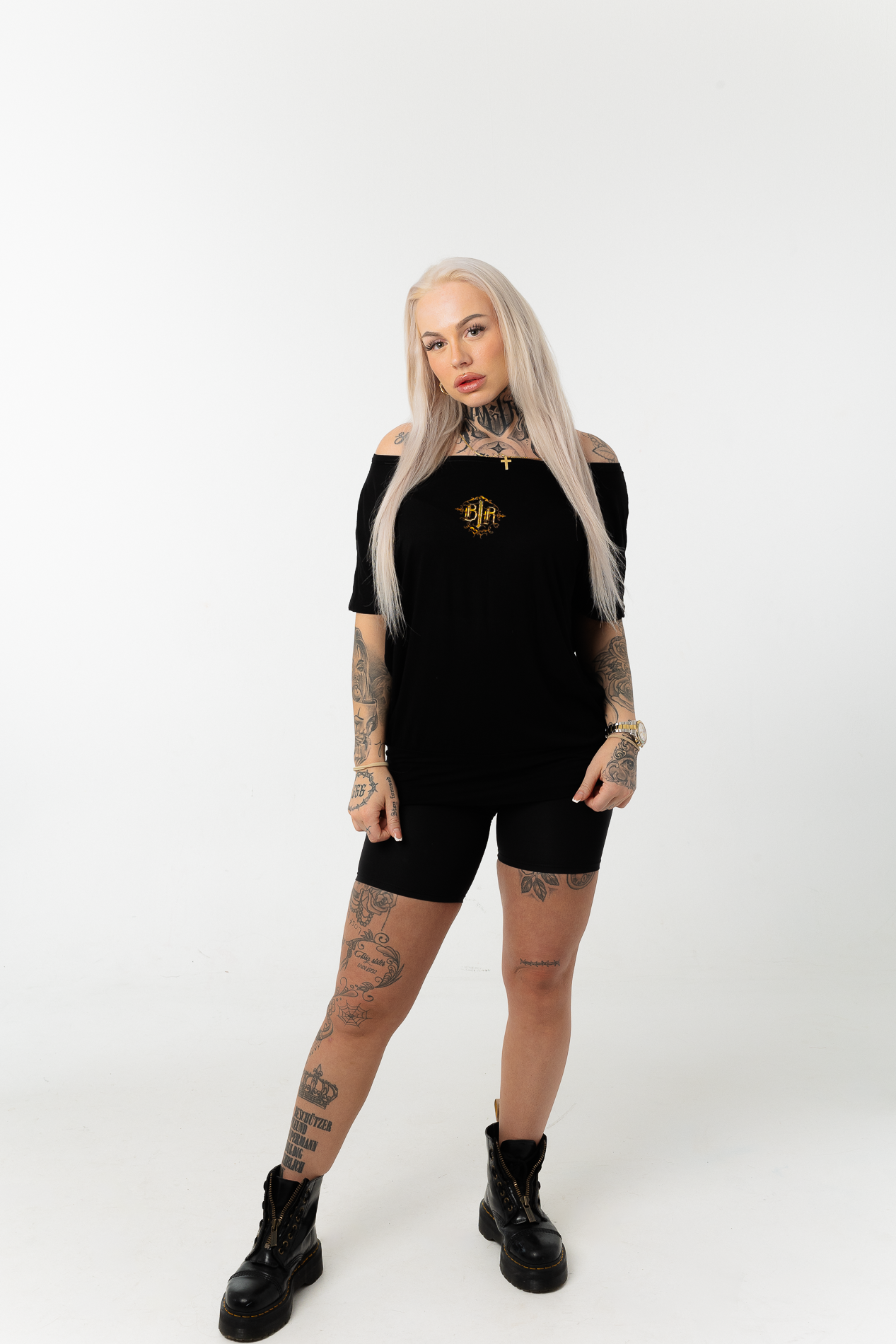 B1R Black Tee Dress Woman