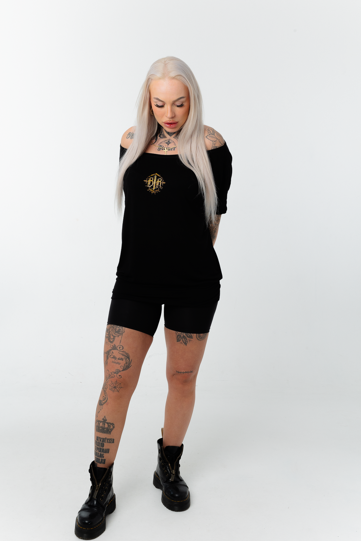 B1R Black Tee Dress Woman