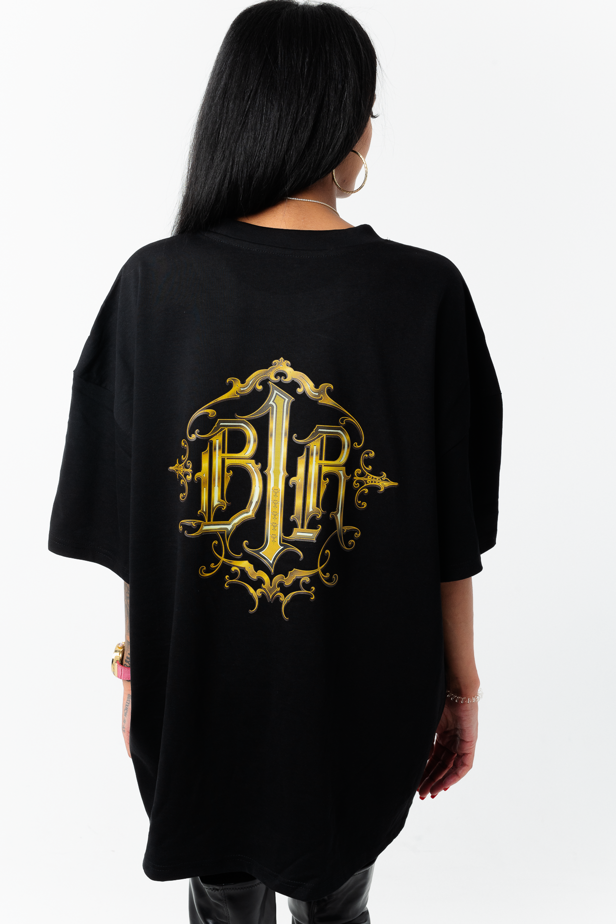 B1R Black Heavy Oversize T-Shirt Woman