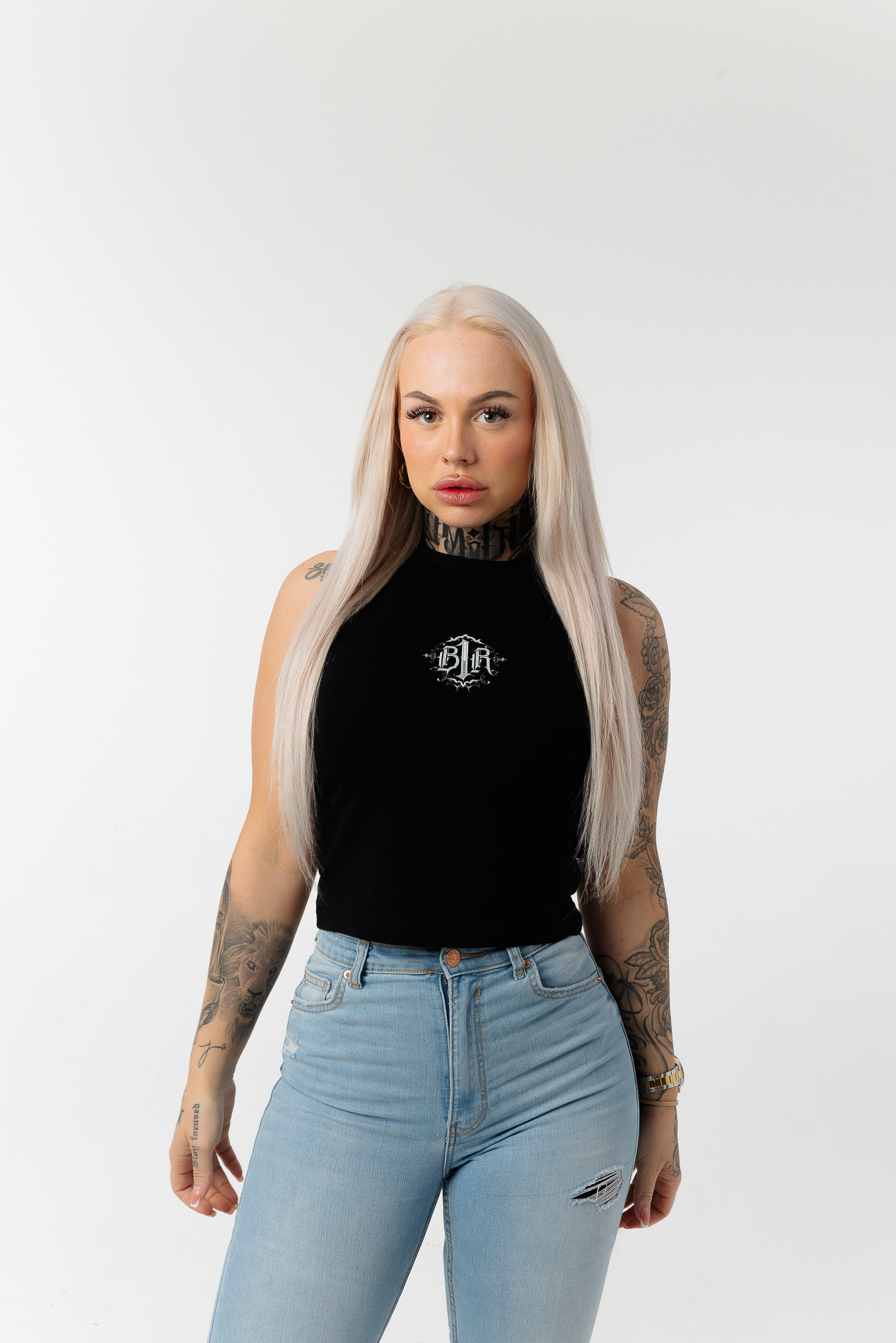 B1R Black Short Neck Top
