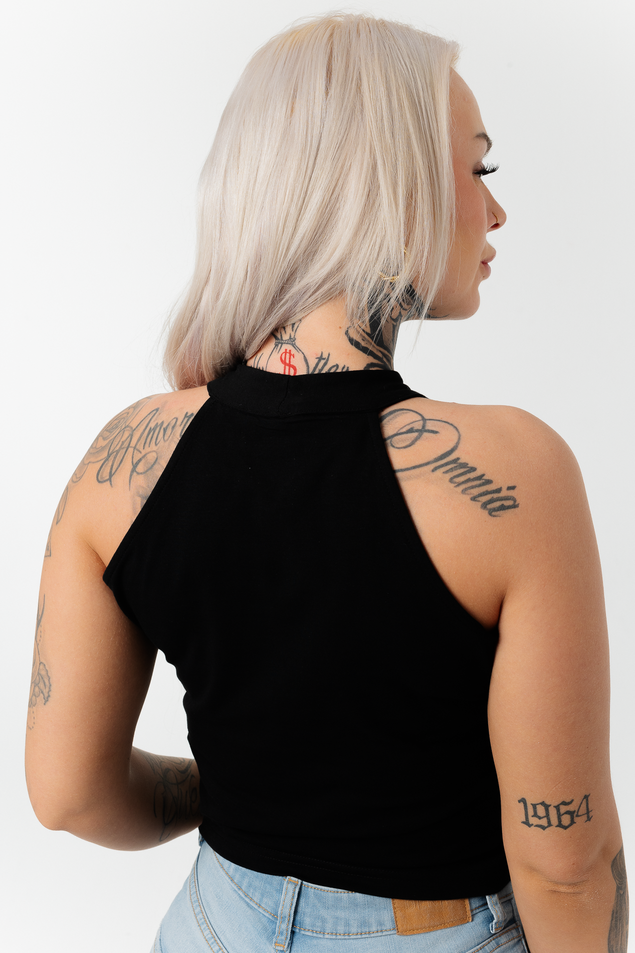B1R Black Short Neck Top