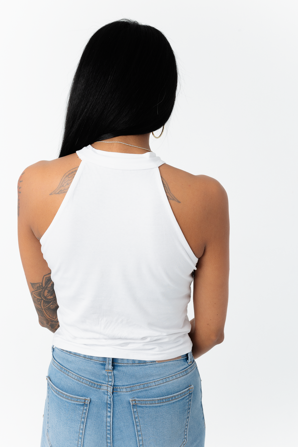 B1R White Short Neck Top