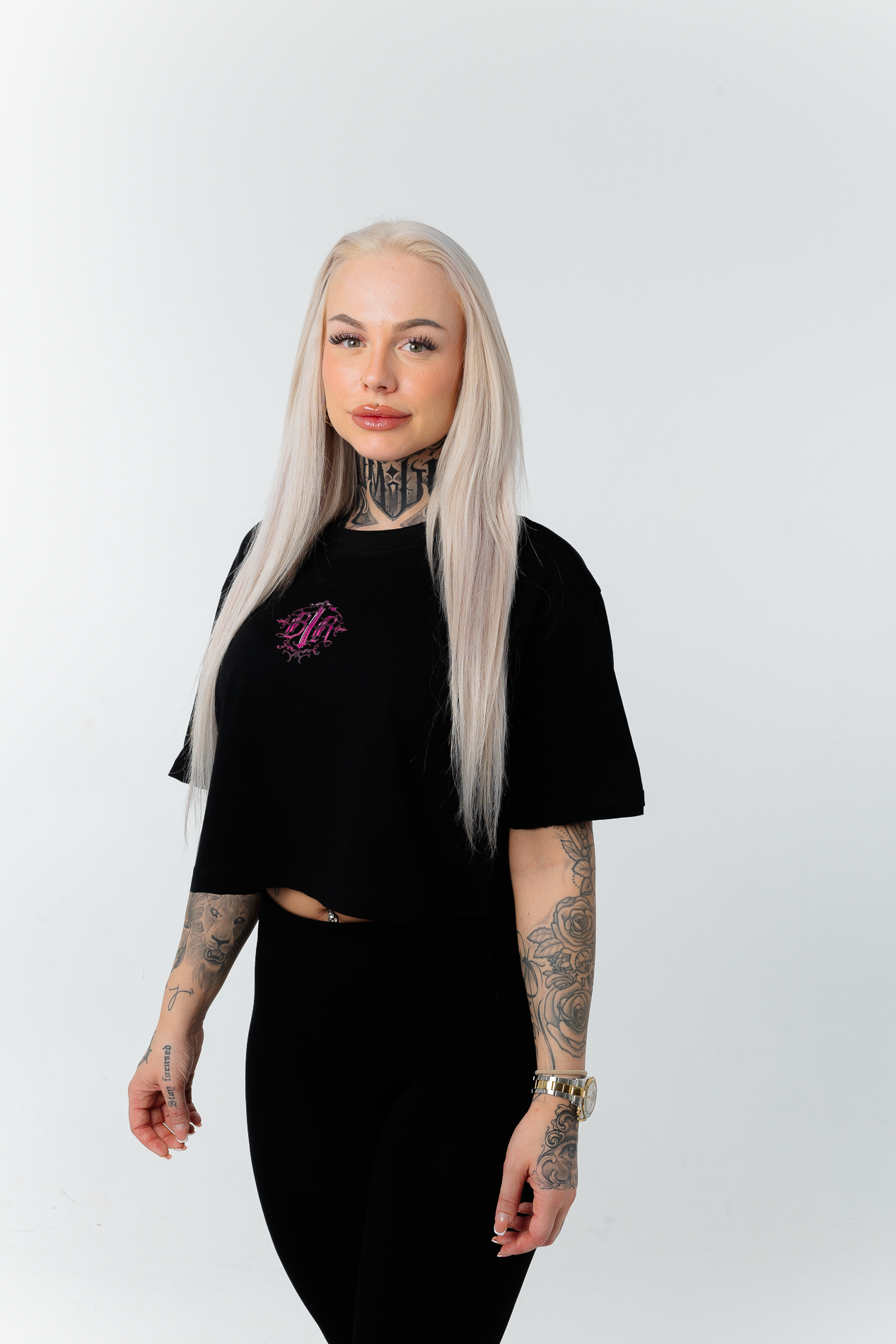 B1R Black Oversized Tee Woman