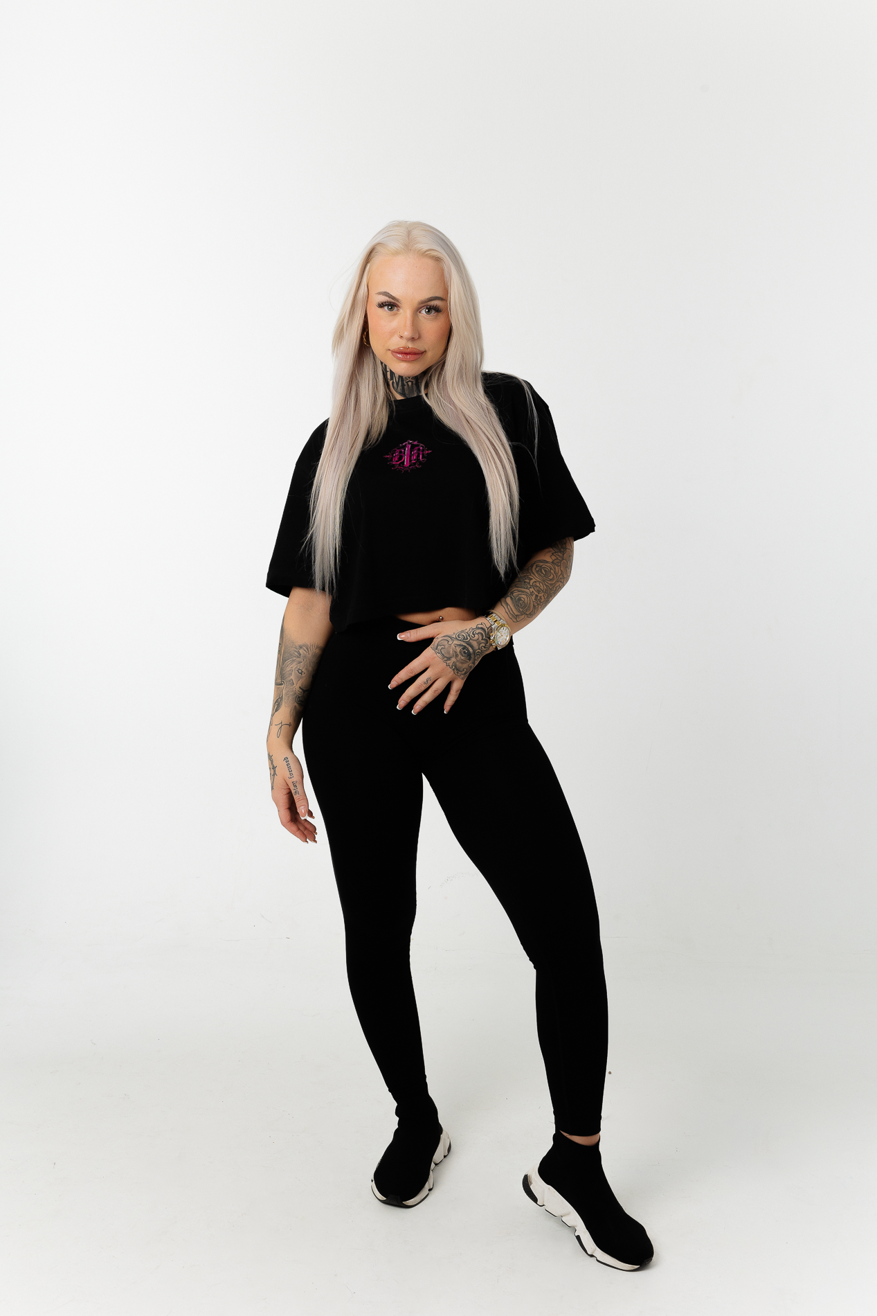 B1R Black Oversized Tee Woman