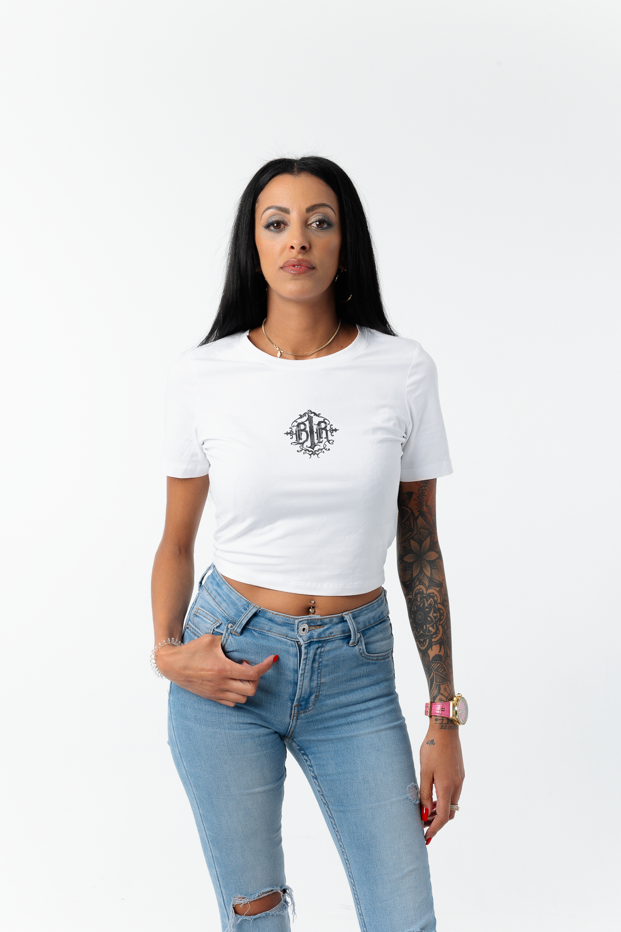 B1R White Skinny Shirt Woman