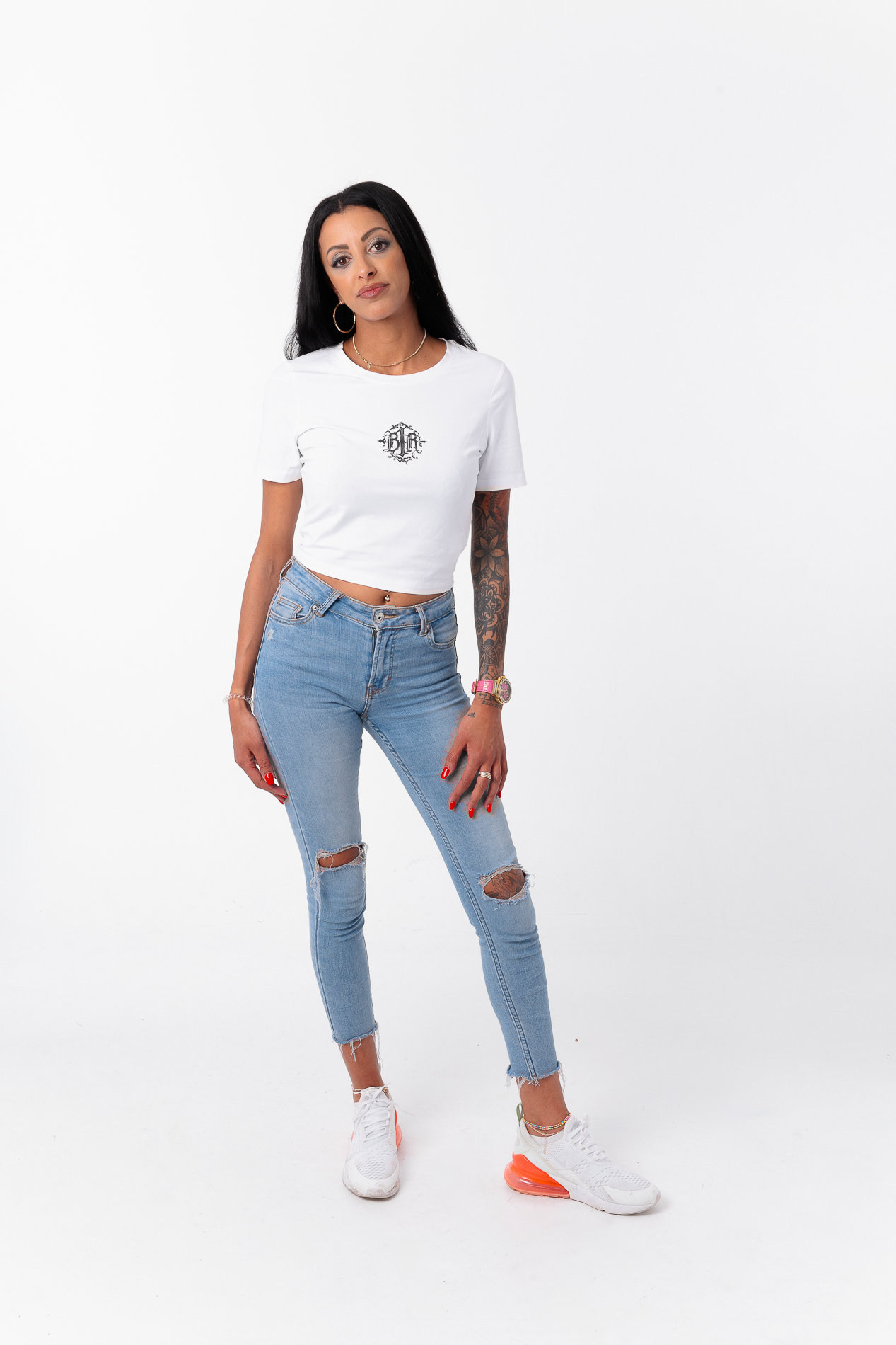 B1R White Skinny Shirt Woman
