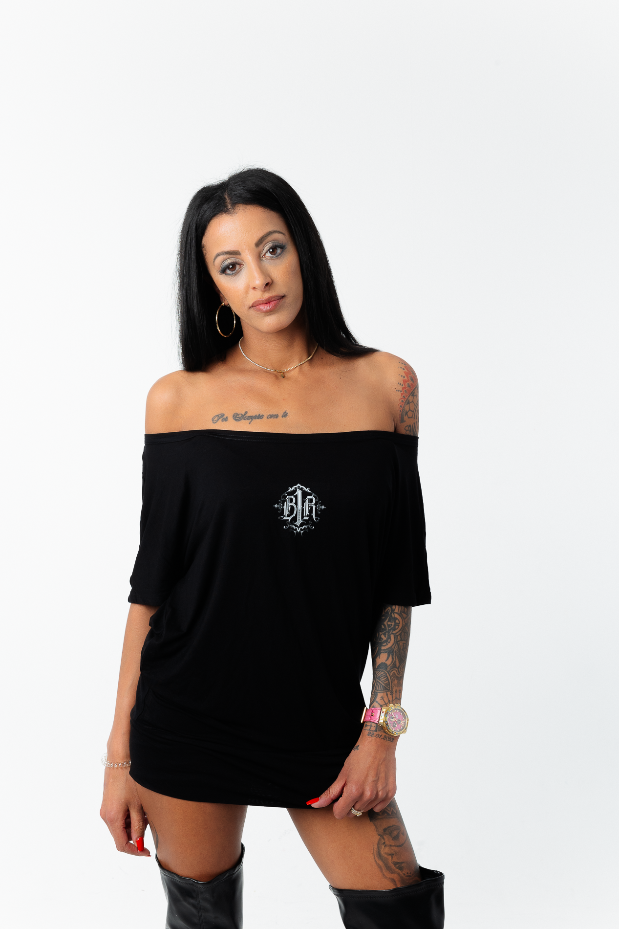 B1R Black Tee Dress Woman