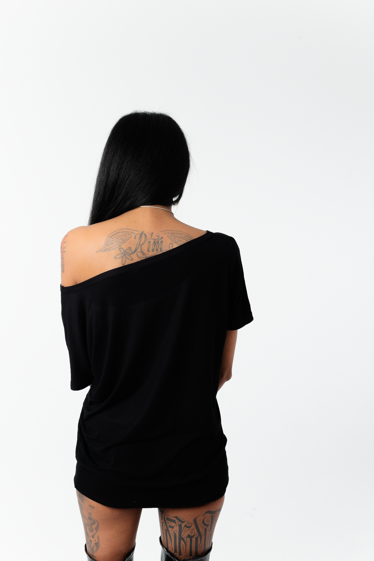 B1R Black Tee Dress Woman