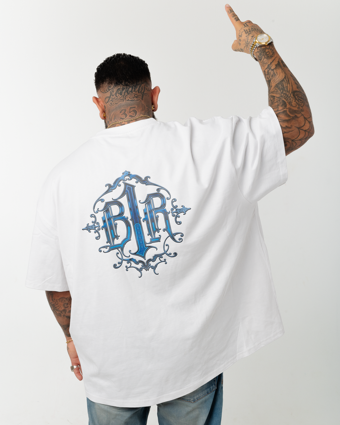 B1R White Heavy Oversize T-Shirt Men