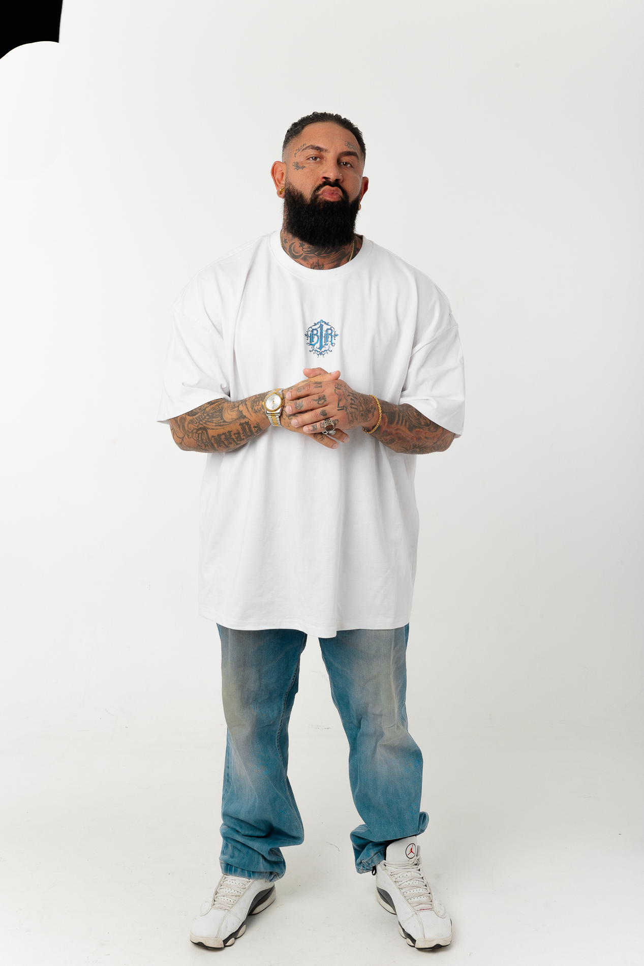 B1R White Heavy Oversize T-Shirt Men