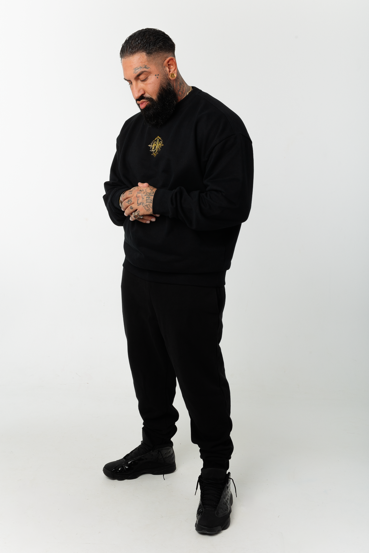 B1R Black Clean Heavy Sweatpant Men