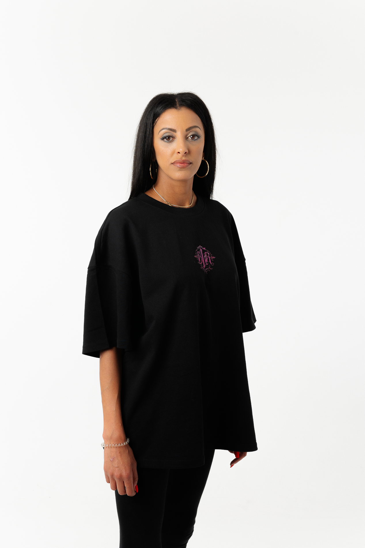 B1R Black Heavy Oversize T-Shirt Woman
