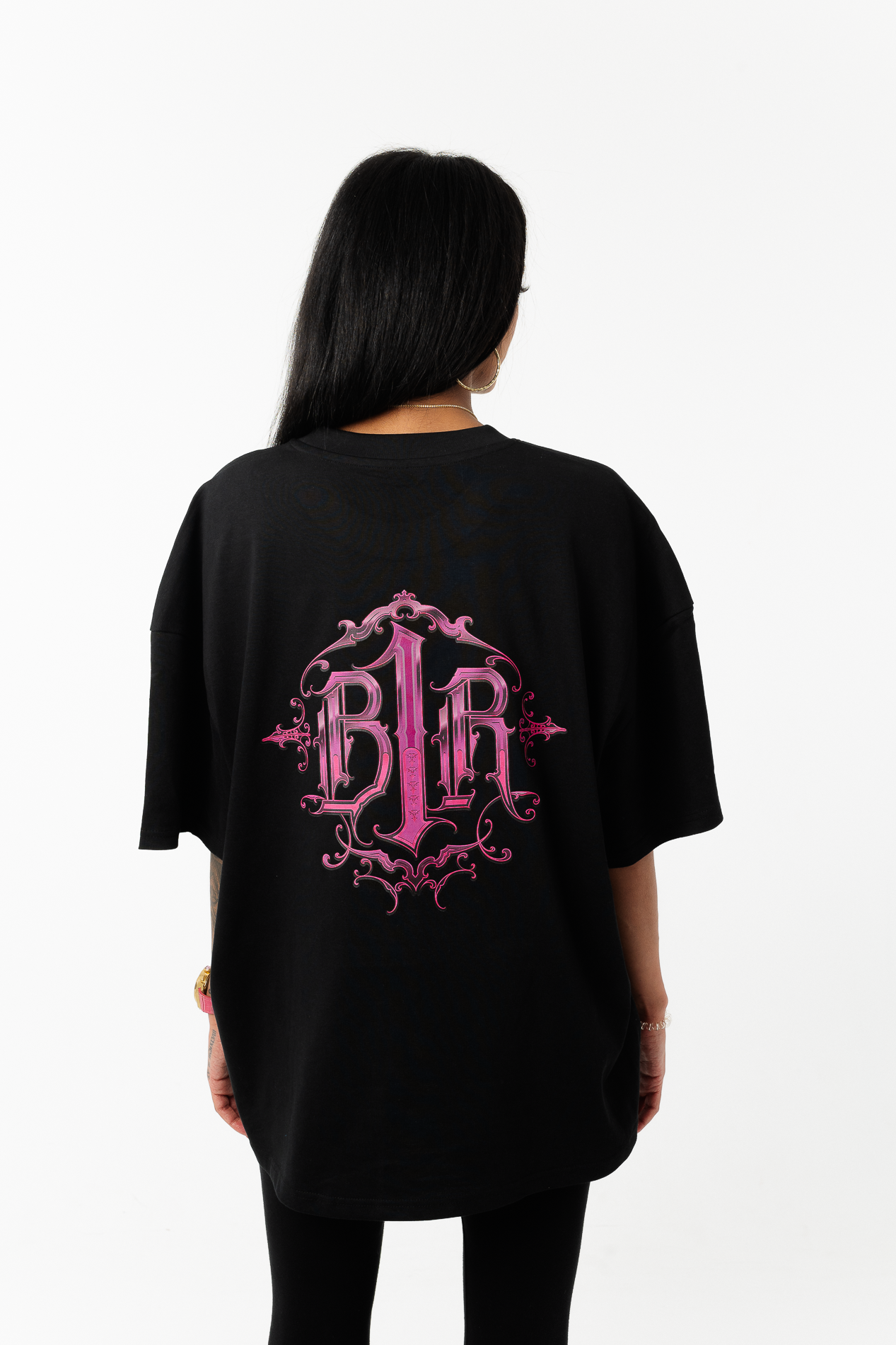 B1R Black Heavy Oversize T-Shirt Woman