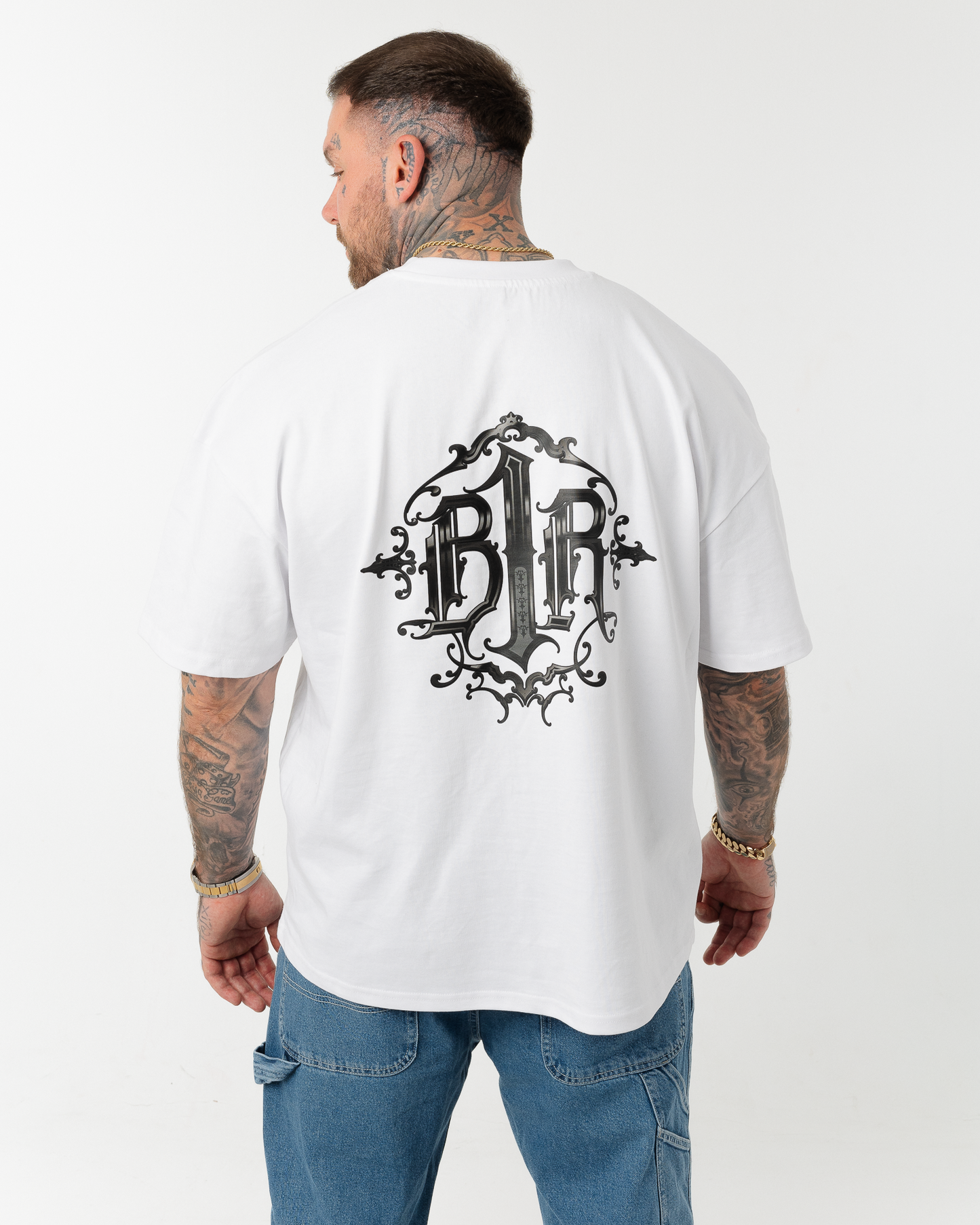 B1R White Heavy Oversize T-Shirt Men