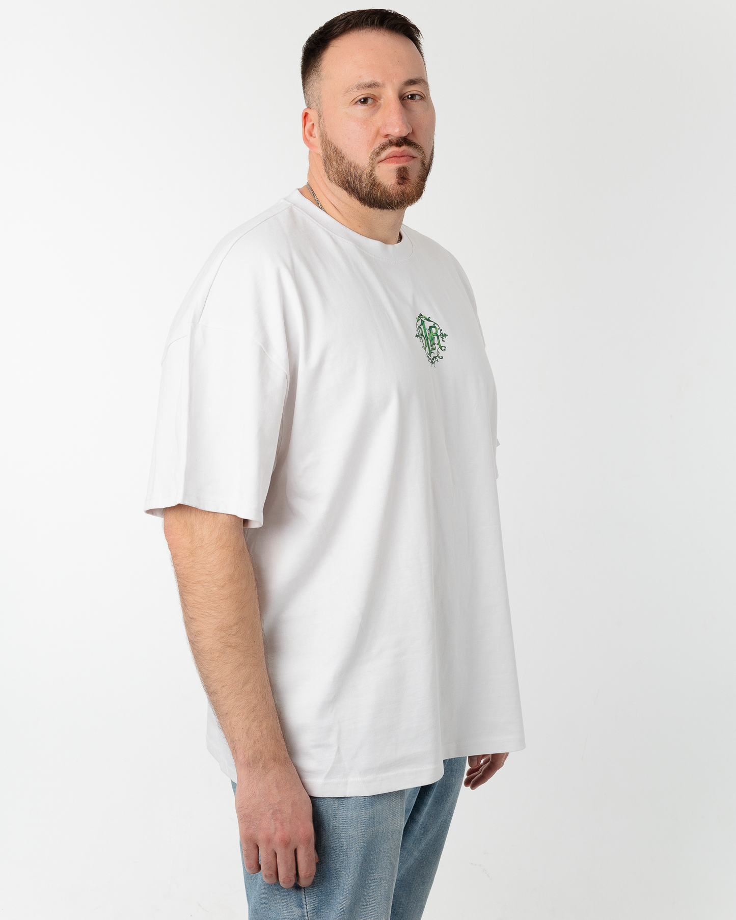 B1R White Heavy Oversize T-Shirt Men