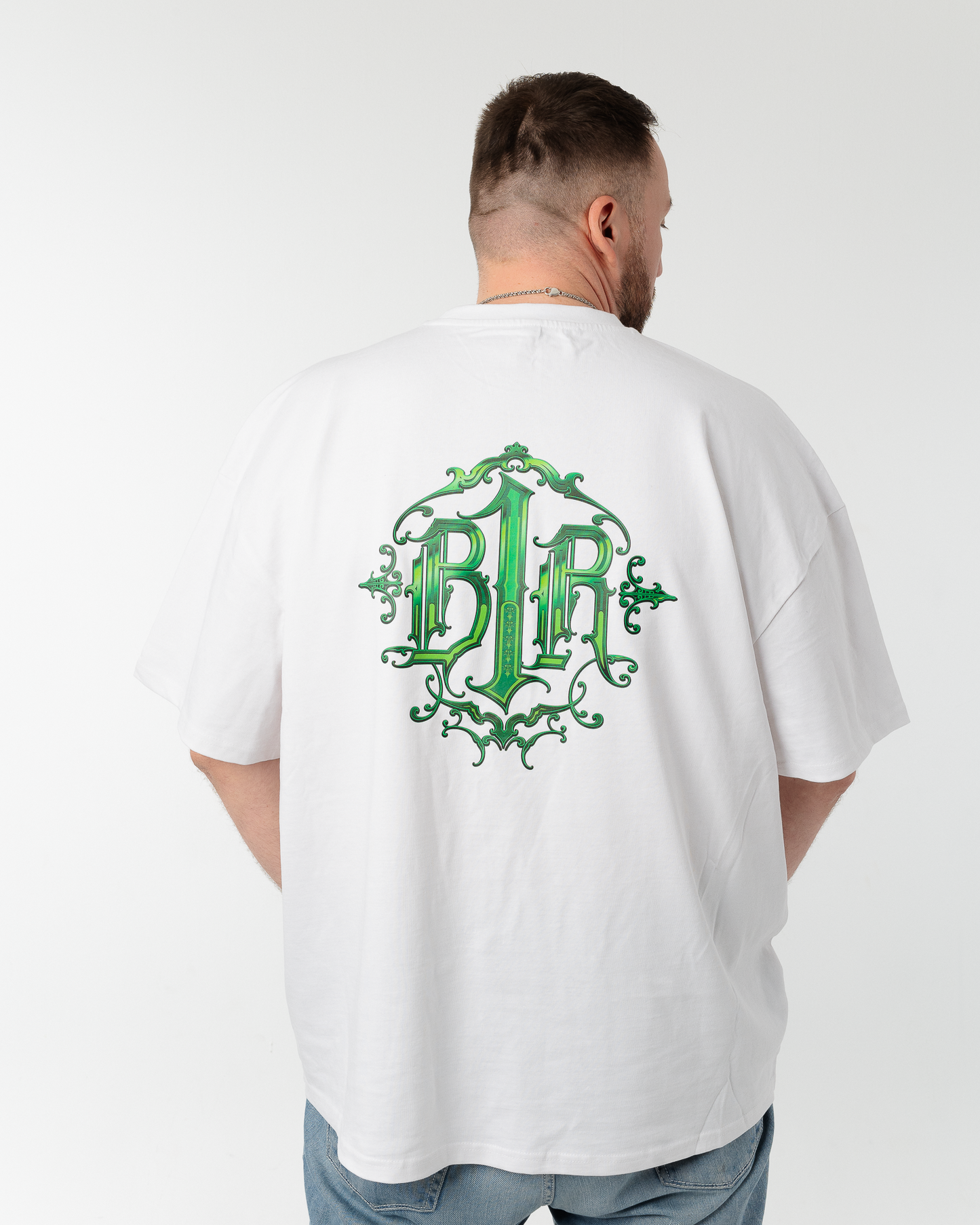 B1R White Heavy Oversize T-Shirt Men