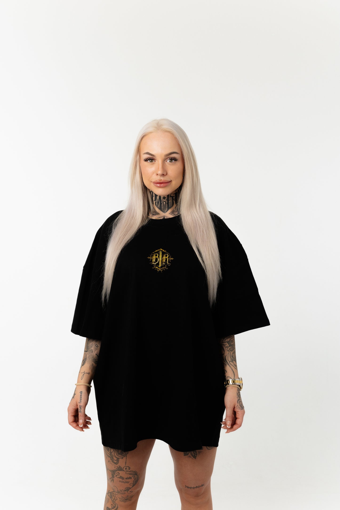 B1R Black Heavy Oversize T-Shirt Woman