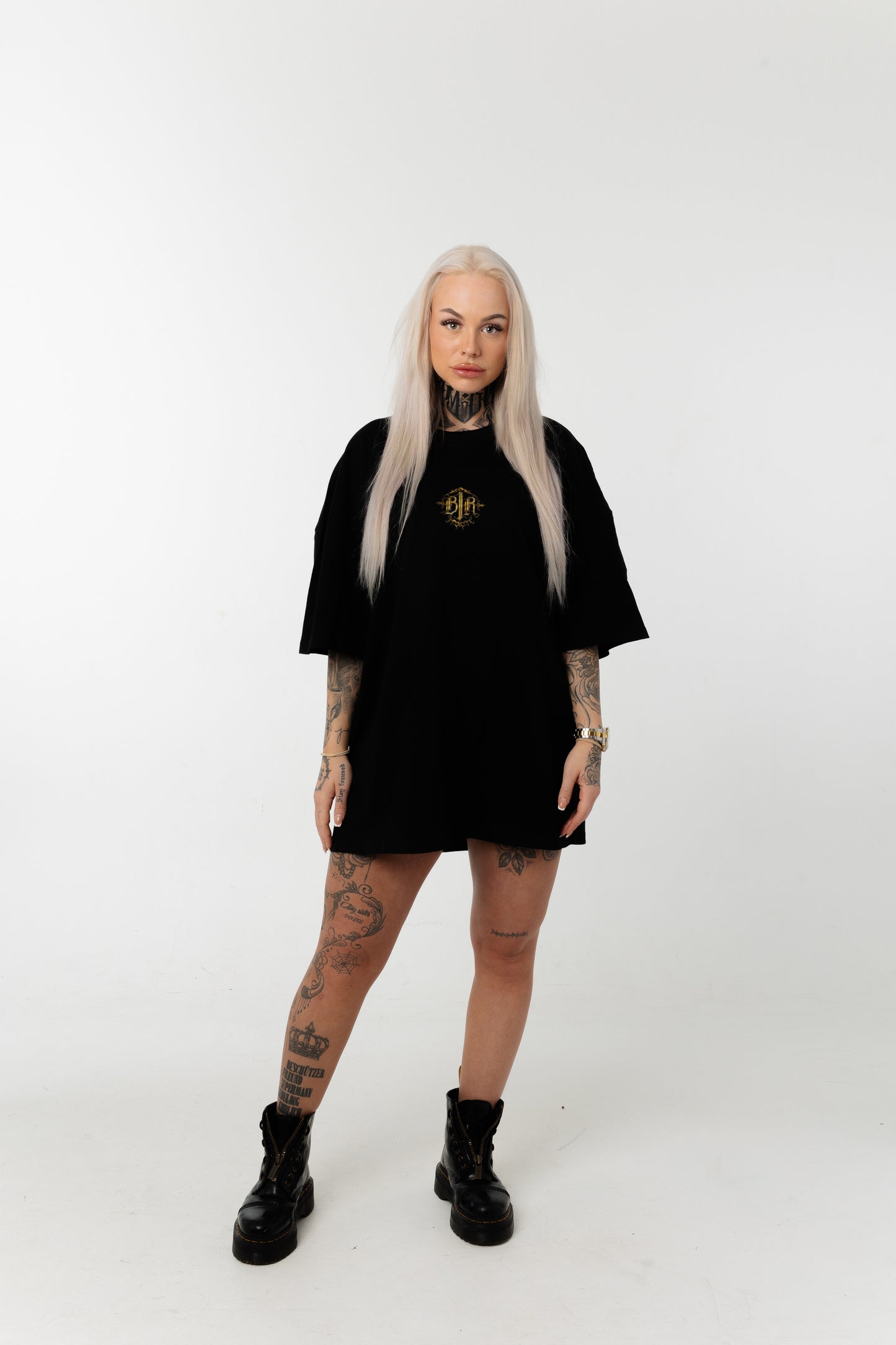B1R Black Heavy Oversize T-Shirt Woman